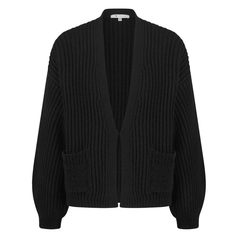 Dames Vest Demie cardigan Nukus ZWART