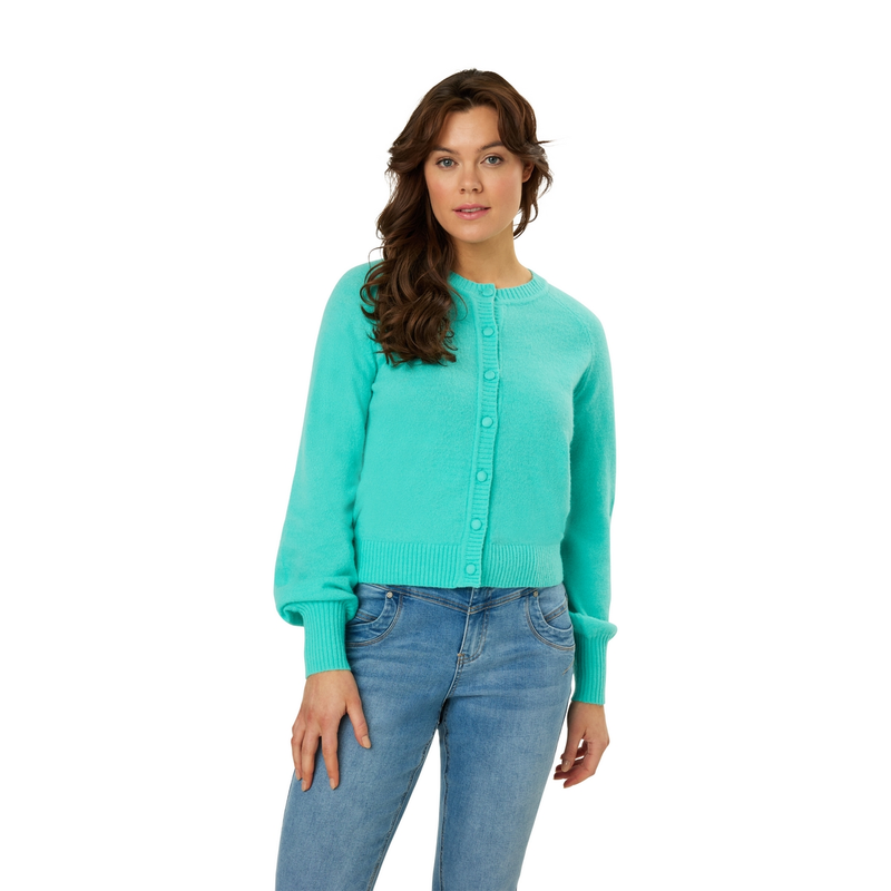 Dames Vest STRW-01VestjeR-hals Ivy & You AQUA