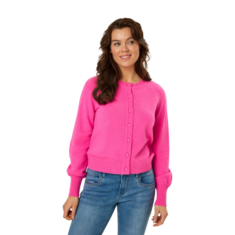 Dames Vest STRW-01VestjeR-hals Ivy & You FUCHSIA