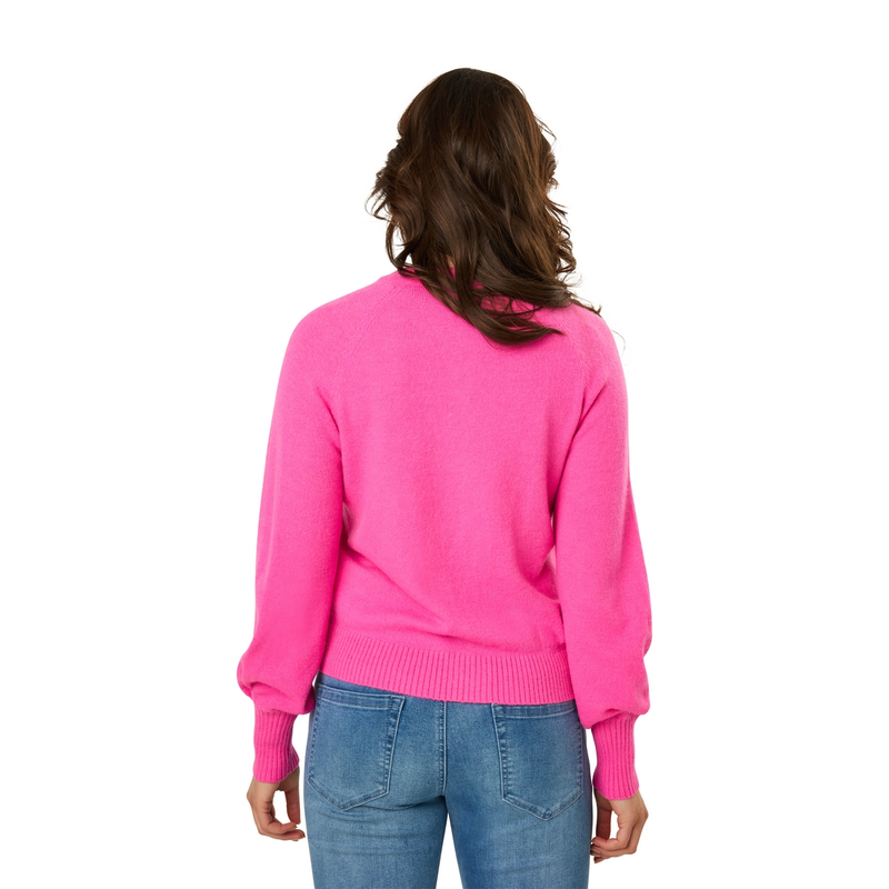 Dames Vest STRW-01VestjeR-hals Ivy & You FUCHSIA