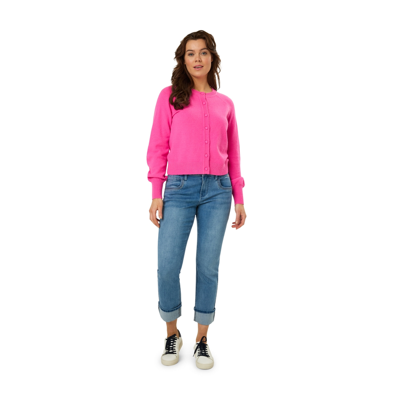 Dames Vest STRW-01VestjeR-hals Ivy & You FUCHSIA