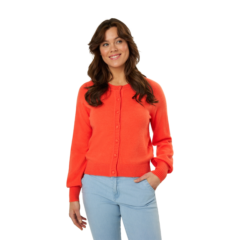 Dames Vest STRW-01VestjeR-hals Ivy & You ORANJE