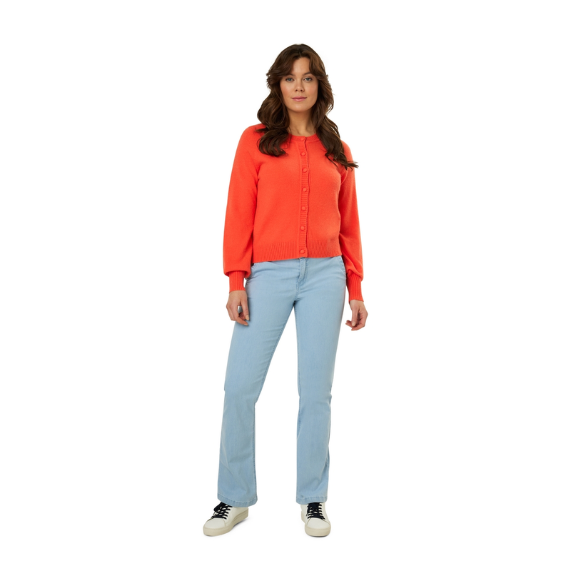 Dames Vest STRW-01VestjeR-hals Ivy & You ORANJE