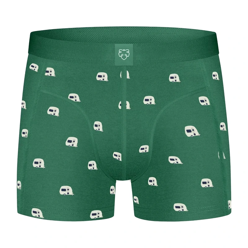 Heren Boxer A-dam Underwear GROEN DESSIN