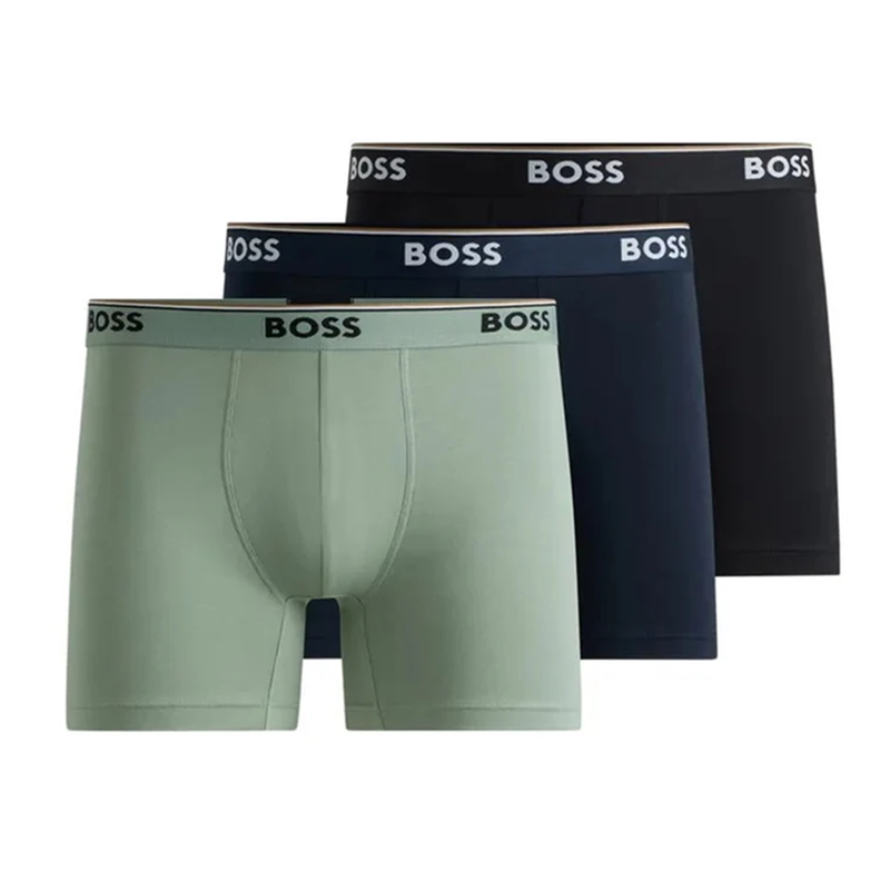 Heren Boxershort BoxerBr 3P Power 10260726 01 Boss Black DIVERSE KLEUREN