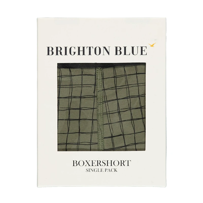 Heren Boxershort Boxershort Check Brighton Blue GROEN DESSIN