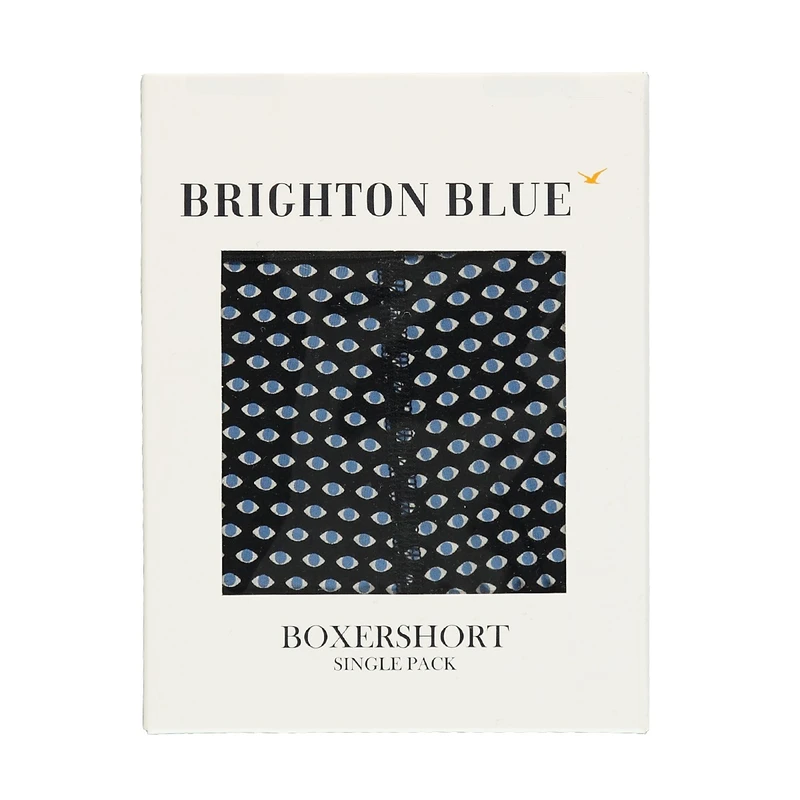 Heren Boxershort Boxershort eyes Brighton Blue ZWART DESSIN