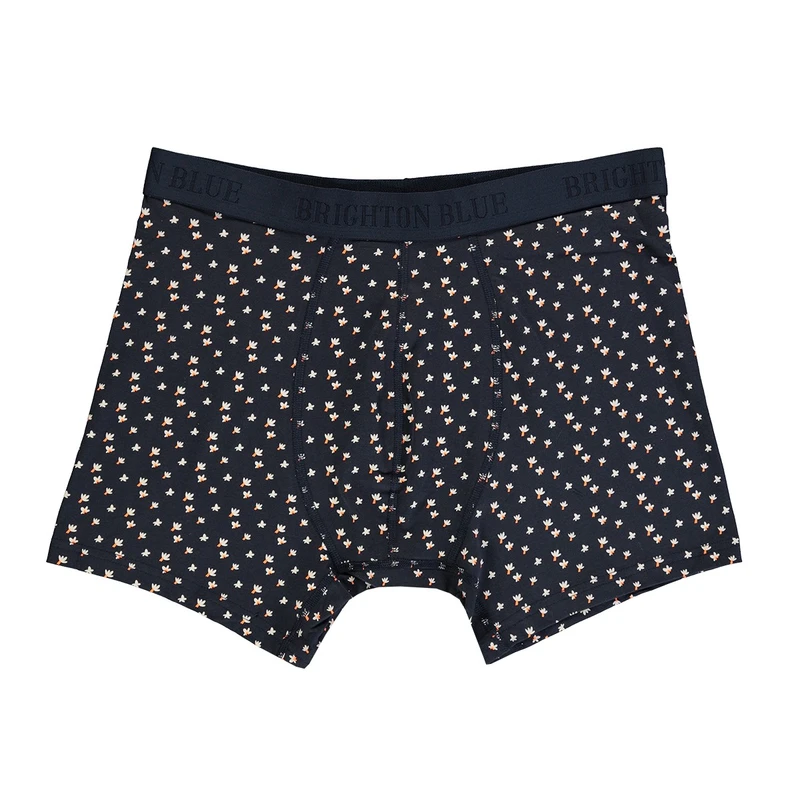 Heren Boxershort Boxershort flower Brighton Blue BLAUW DESSIN