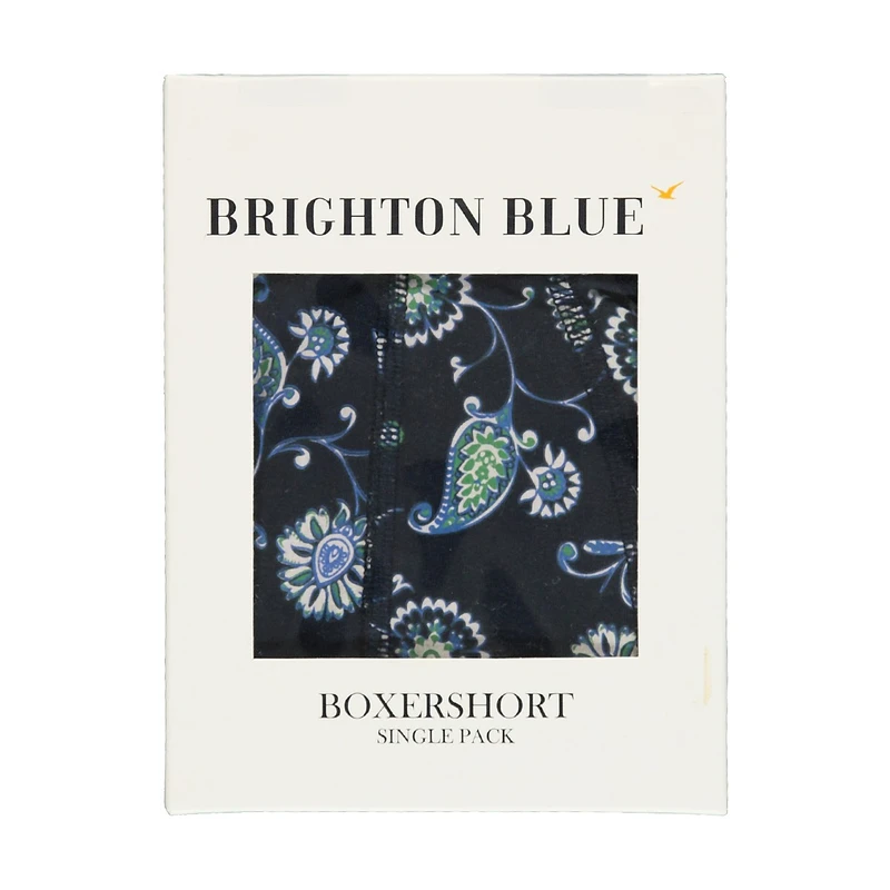 Heren Boxershort Boxershort Paisley Brighton Blue BLAUW DESSIN