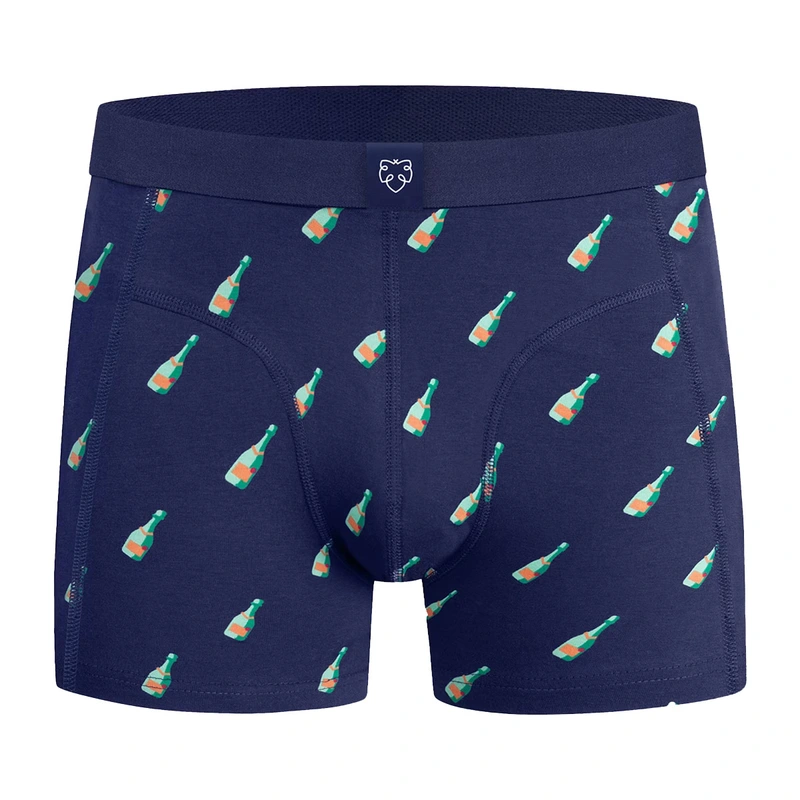 Heren Boxershort Champagne Bottles A-dam Underwear KOBALT