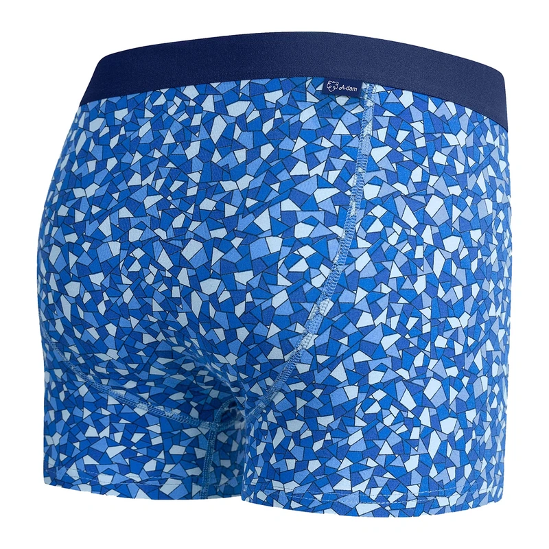 Heren Boxershort Messy Mosaic A-dam Underwear BLAUW DESSIN
