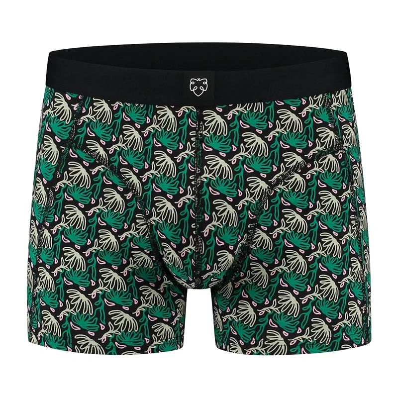 Heren Boxershort Shower Flower A-dam Underwear ZWART DESSIN