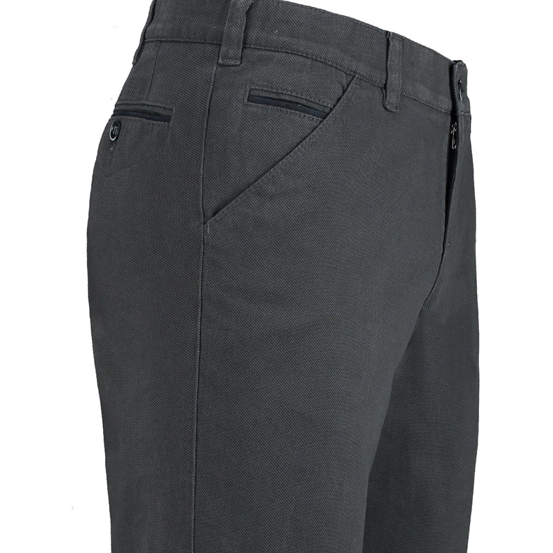 Heren Chino 2049-1-11-166uni str Brighton Blue ANTRACIET