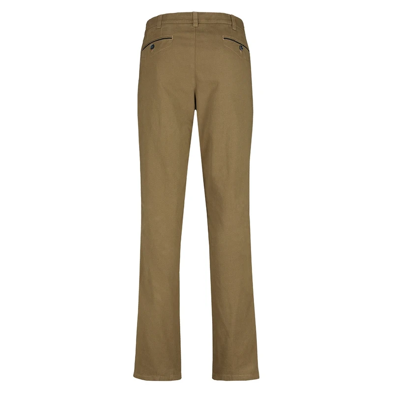 Heren Chino 2049-1-11-166uni str Brighton Blue COGNAC