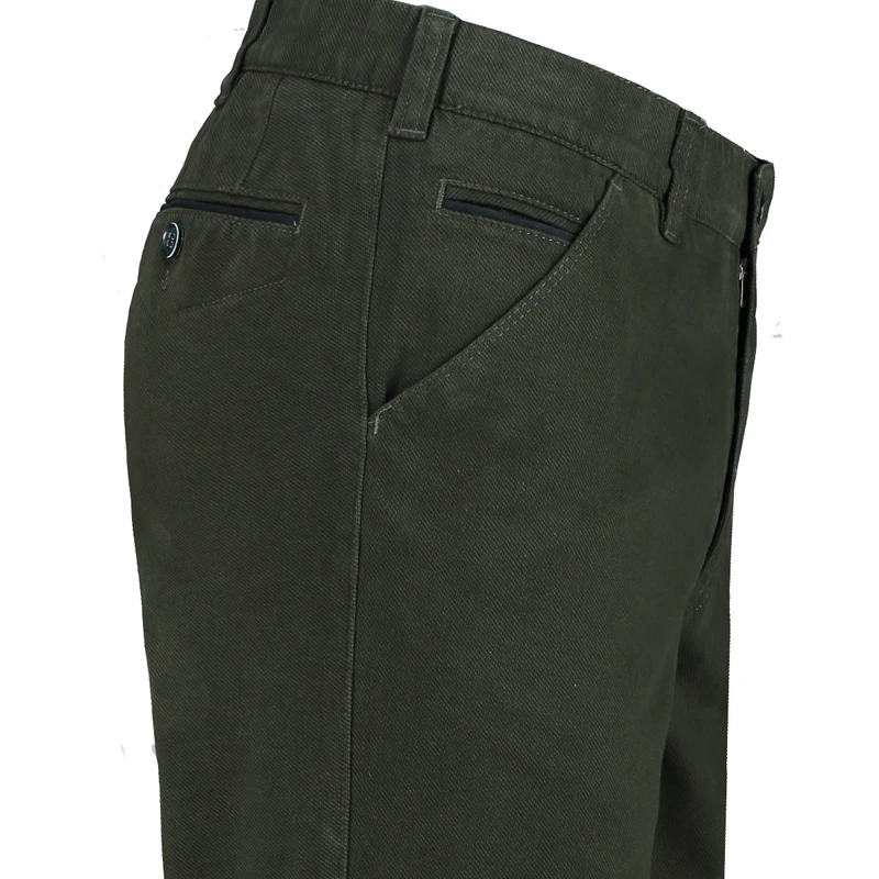 Heren Chino 2049-1-11-166uni str Brighton Blue KHAKIGROEN