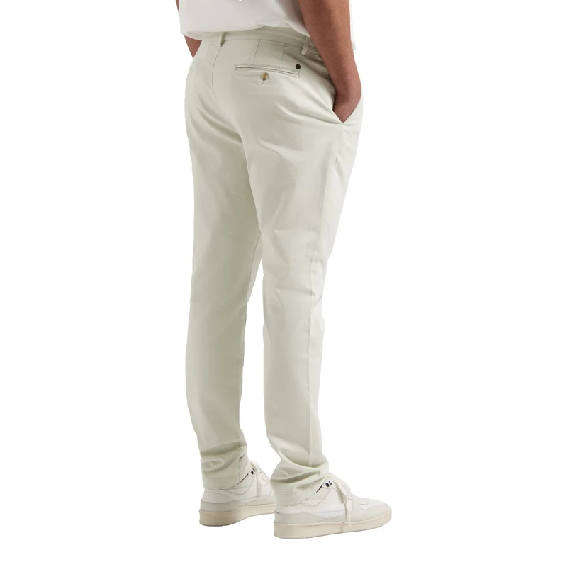 Heren Chino 501700 Lancaster Twill Knit Tapered Dstrezzed MIDDEN GRIJS
