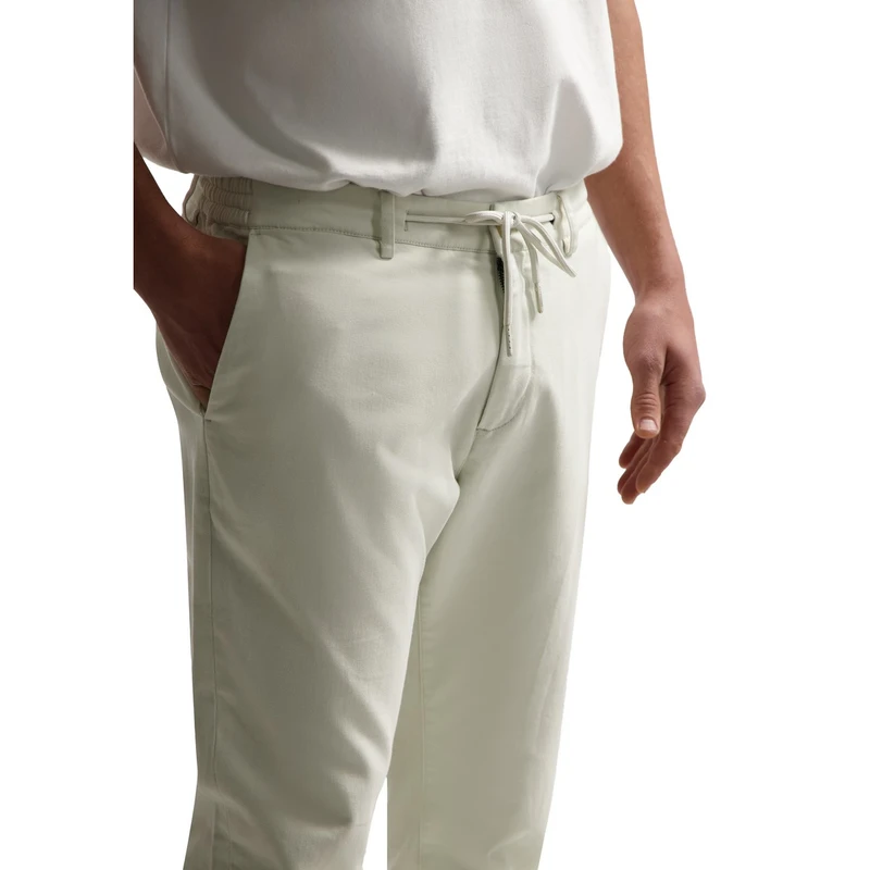 Heren Chino 501700 Lancaster Twill Knit Tapered Dstrezzed MIDDEN GRIJS