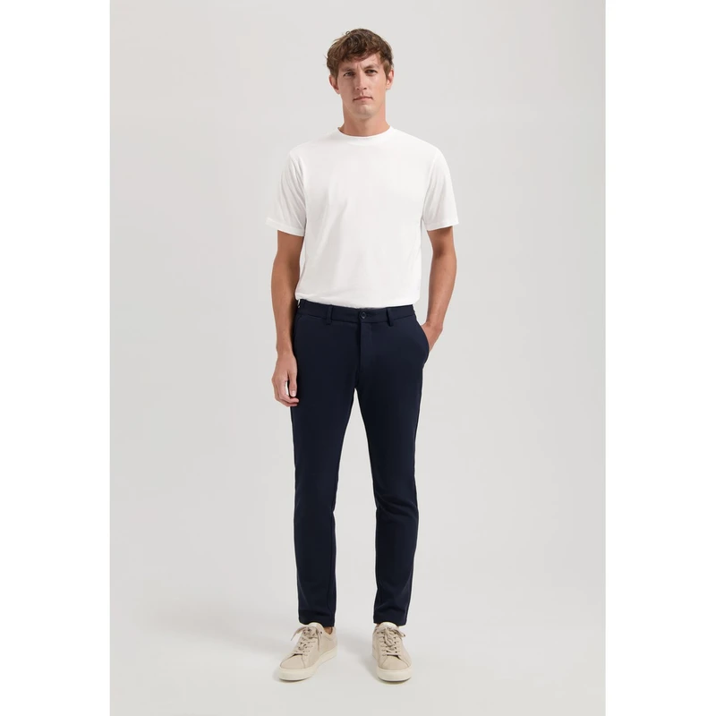 Heren Chino 501850 Lancaster Pique Dstrezzed NAVY