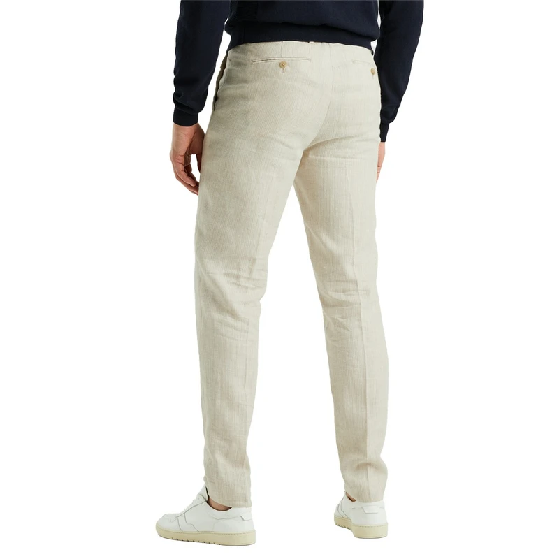 Heren Chino CHINO LINEN HERRINGBONE Vanguard MIDDEN BRUIN