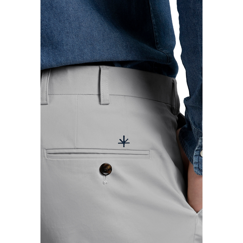 Heren Chino Cotton Stretch Grey Laurent Vergne MIDDEN GRIJS