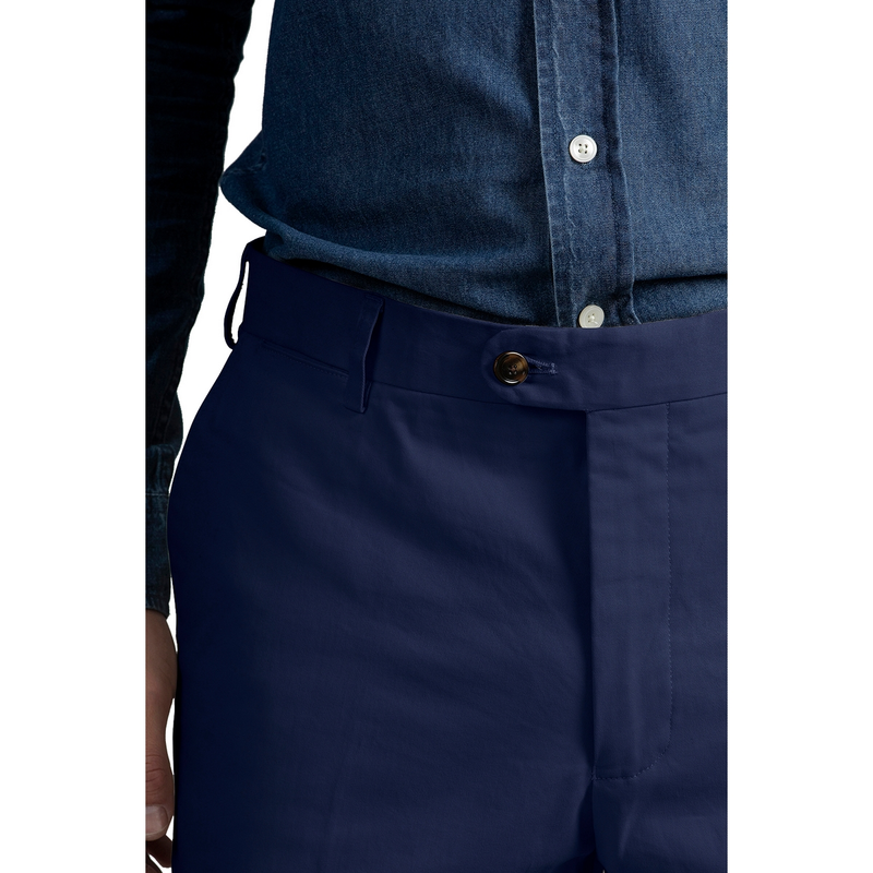 Heren Chino Cotton Stretch Navy Laurent Vergne NAVY