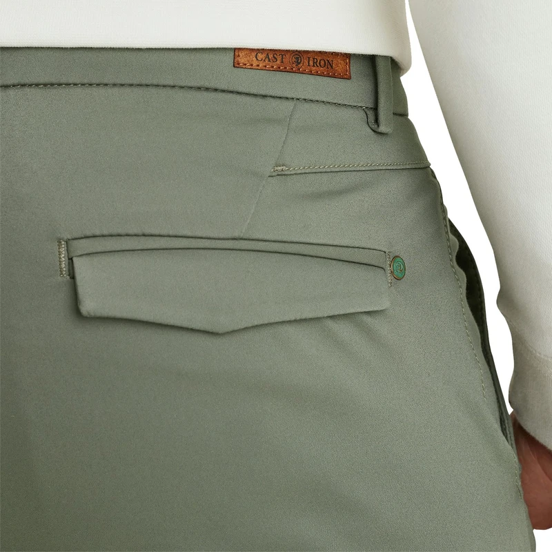 Heren Chino RISER CHINO STRETCH Cast Iron GROEN