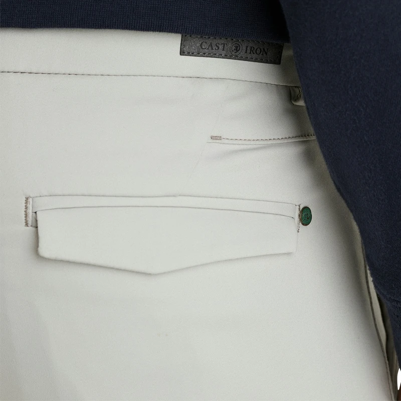 Heren Chino RISER CHINO STRETCH Cast Iron BEIGE