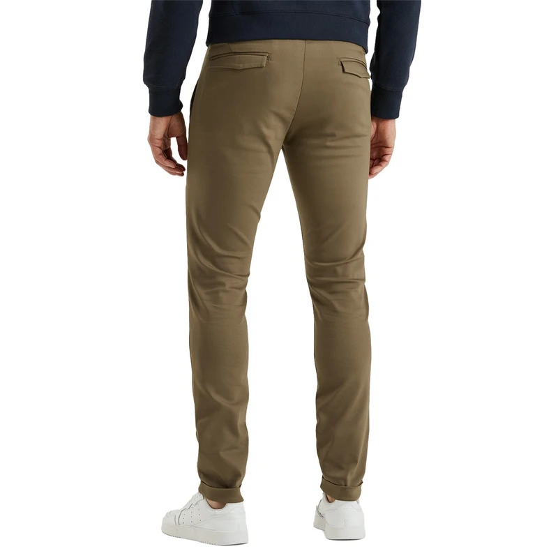 Heren Chino RISER CHINO STRETCH Cast Iron MIDDEN BRUIN