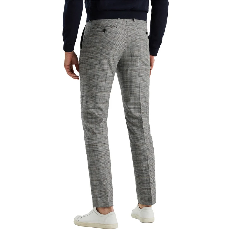 Heren Chino V11 CHINO YARN DYED CHECK Vanguard LICHT GRIJS