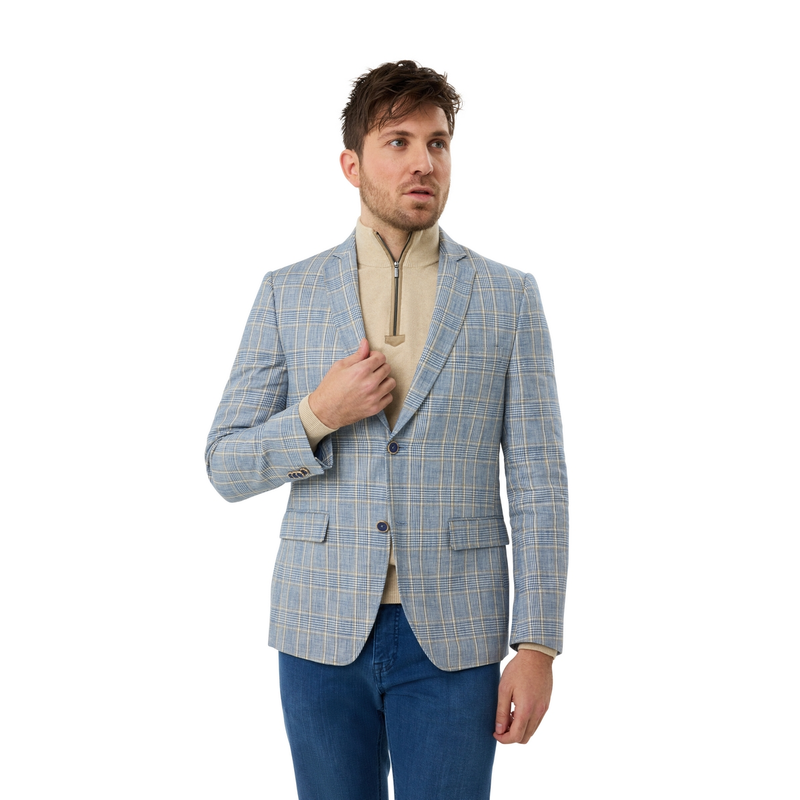Heren Colbert 1-81-459 Gardeur Collectie BLAUW DESSIN