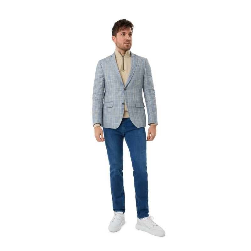 Heren Colbert 1-81-459 Gardeur Collectie BLAUW DESSIN