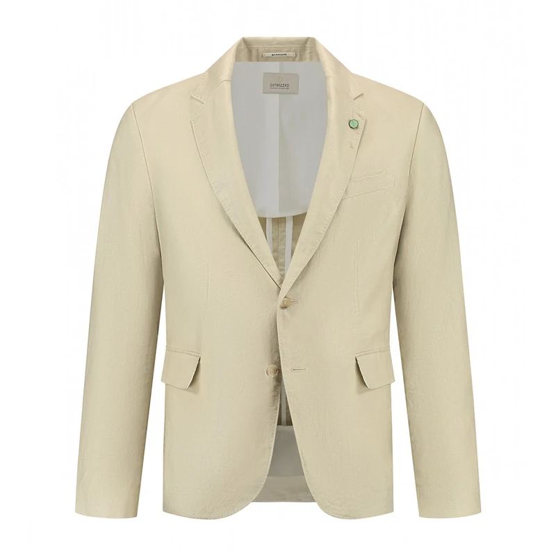 Heren Colbert 111510 Cris Linen Twill Dstrezzed ZAND