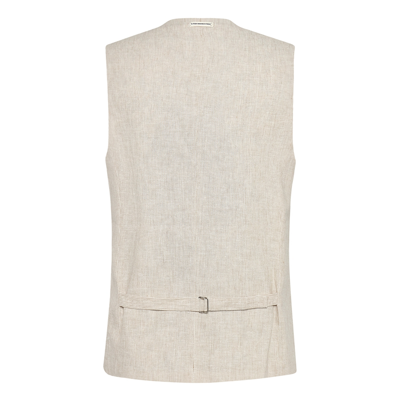 Heren Gilet 31.132.205 beige A fish named fred BEIGE