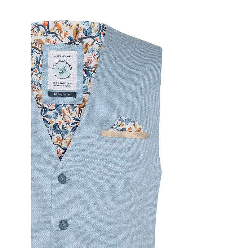 Heren Gilet 31.135.610 A fish named fred BLEU