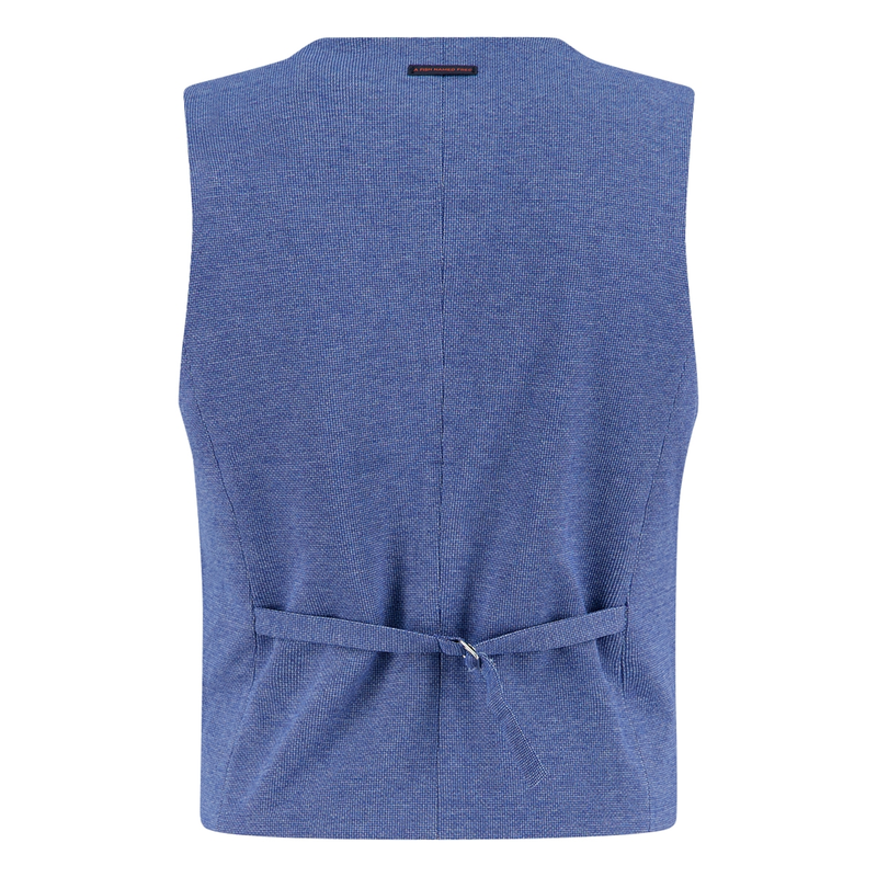 Heren Gilet 31.143.608 Blauw A fish named fred MIDDEN BLAUW