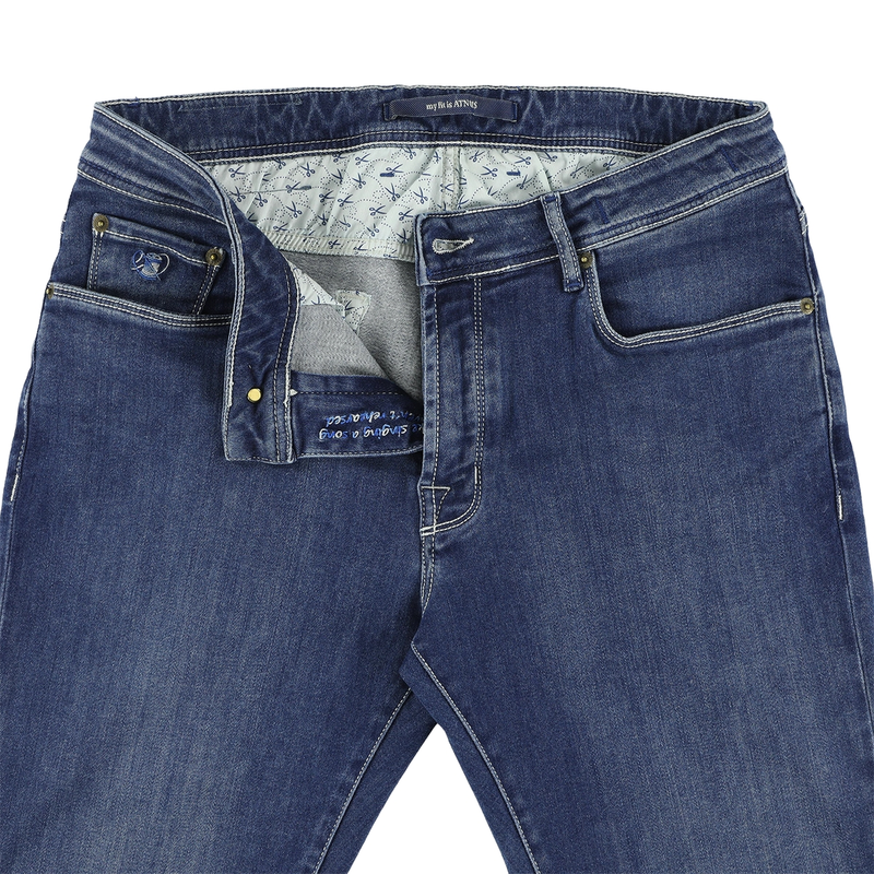 Heren Jeans ATN01S-A34-1925.111 Atelier Noterman MID BLUE DENIM