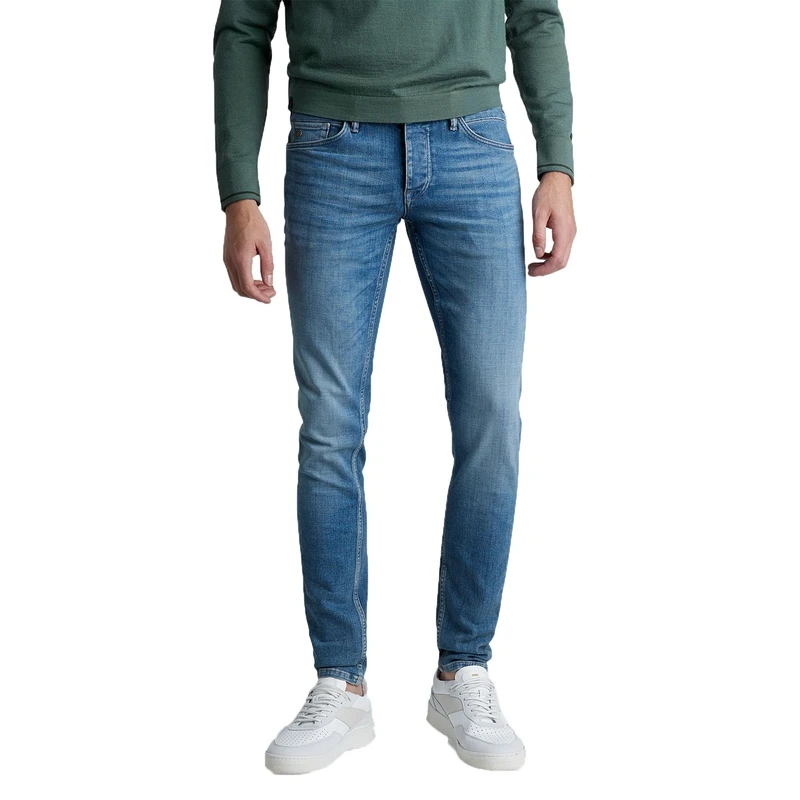 Heren Jeans RISER SLIM SUMMER FRESH TINT Cast Iron BLEACHED BLUE DENIM