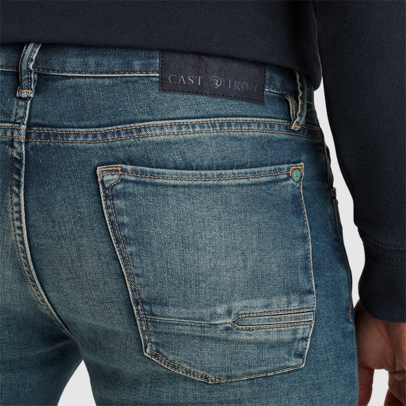 Heren Jeans RISER SLIM Cast Iron ZWART