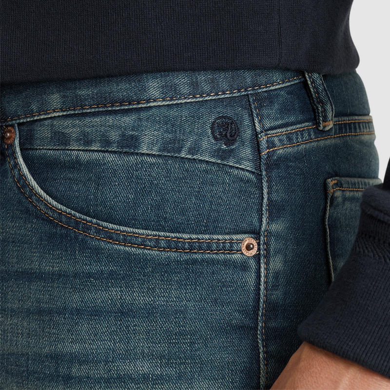 Heren Jeans RISER SLIM Cast Iron ZWART