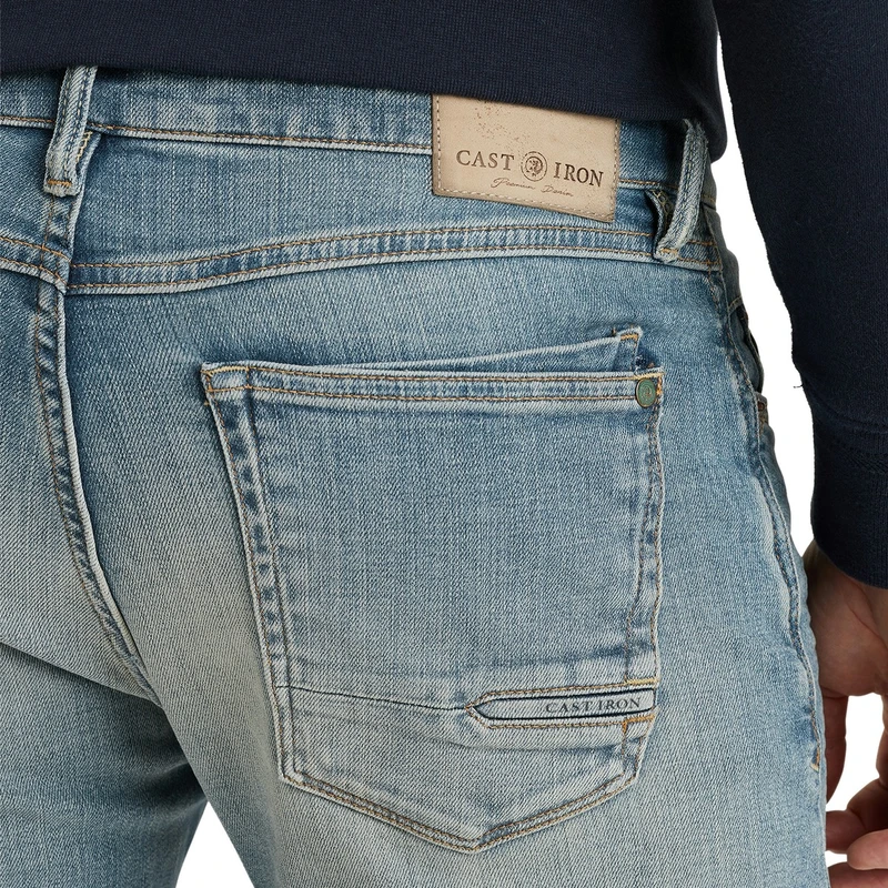 Heren Jeans SHIFTBACK TAPERED DESERT SAND FINI Cast Iron DARK BLUE DENIM
