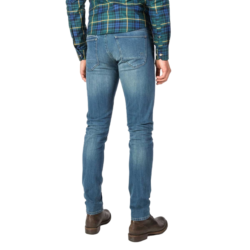 Heren Jeans V850 RIDER Dark Four Way Vanguard DARK BLUE DENIM