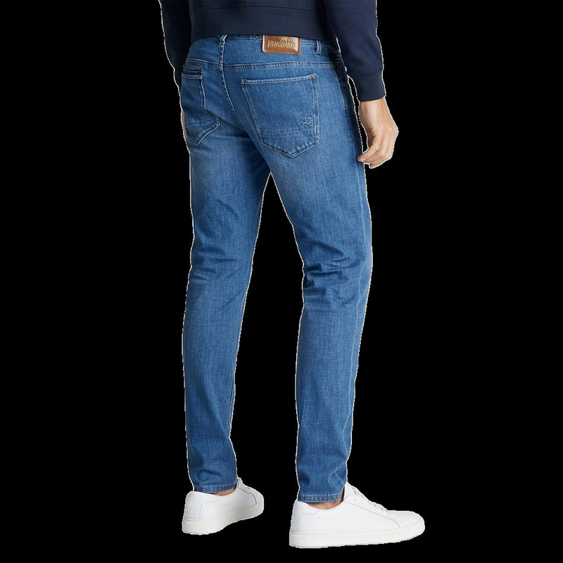 Heren Jeans V850 RIDER MID BLUE USED Vanguard MID BLUE DENIM