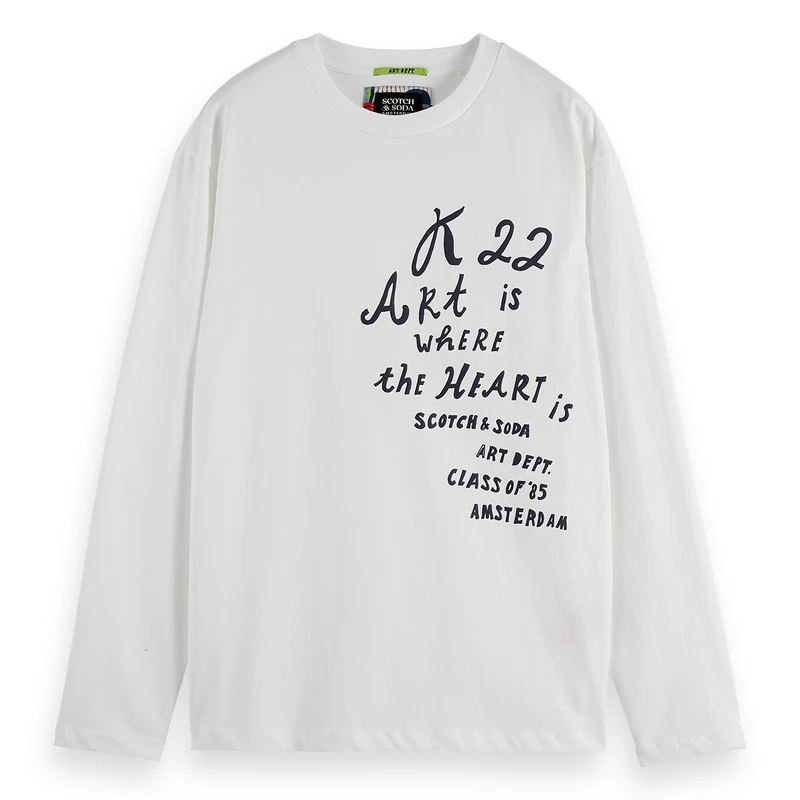 Heren Longsleeve 181704.101 Scotch & Soda Wit