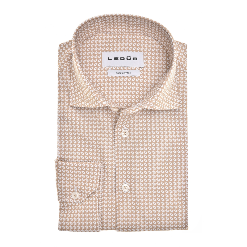 Heren Overhemd 0142800 Ledub BEIGE