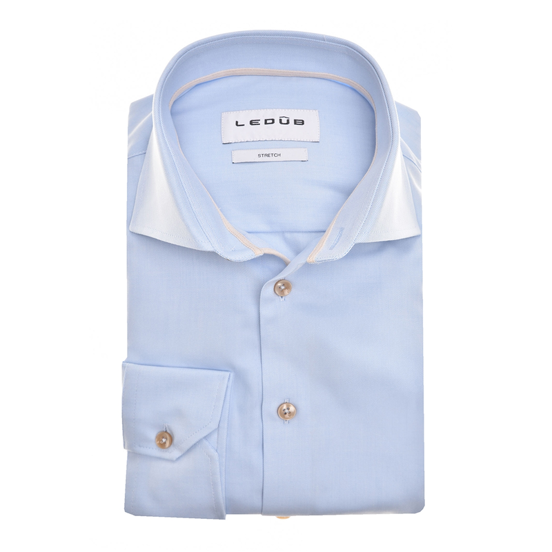 Heren Overhemd 0142833 Ledub BLEU