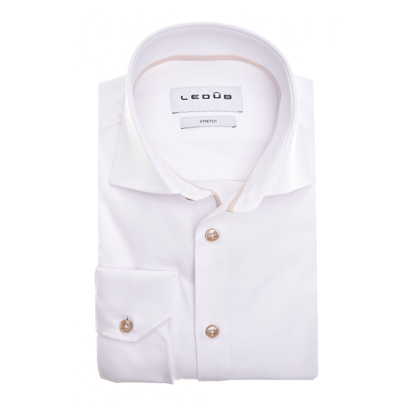 Heren Overhemd 0142833 Ledub BRUIN DESSIN