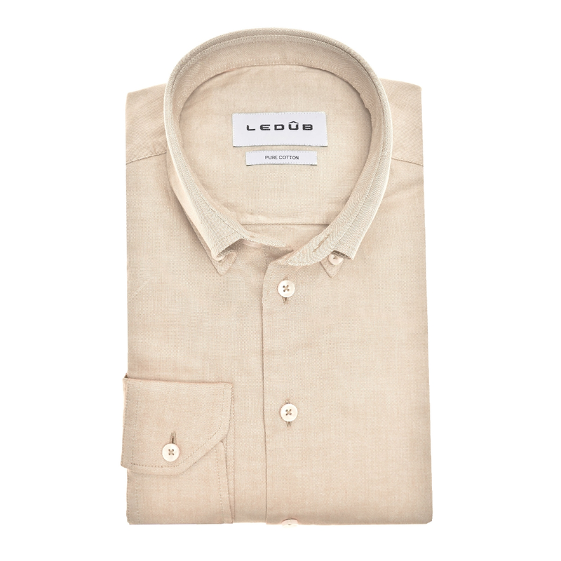 Heren Overhemd 0142877 Ledub BRUIN MELE