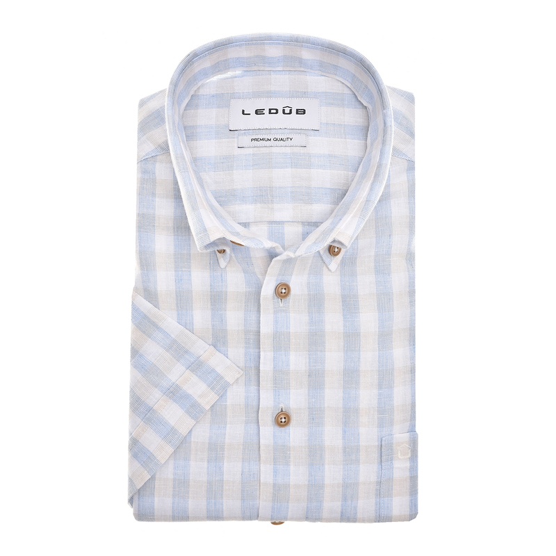 Heren Overhemd 0142926 Ledub BLEU