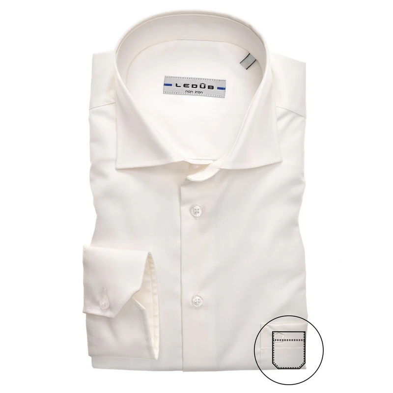 Heren Overhemd 0323508 Ledub OFF-WHITE