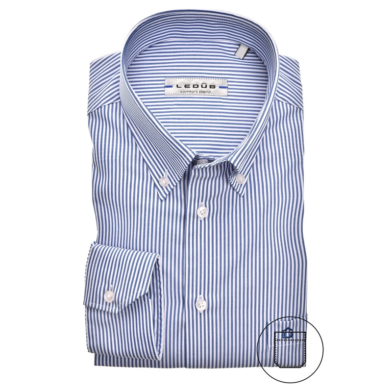 Heren Overhemd  0324515 Ledub NAVY